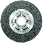 8" - Diameter Medium Face Crimped Wire Wheel; .0104" Steel Fill; 2" Arbor Hole - Caliber Tooling