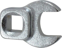 Blackhawk by Proto - 9/16" 3/8" Drive Chrome Open End Crowfoot Wrench - 1-13/32" OAL - Caliber Tooling