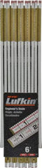 Lufkin - 6' Long, 1/16" Graduation, Folding Rule - 5/8" Wide, Wood - Caliber Tooling