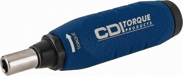 CDI - 1 Piece, 3/8 to 2 In/Lb, Female Hex Preset Torque Limiting Screwdriver - 4.2" OAL, 1/4" Drive - Caliber Tooling