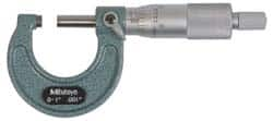 Mitutoyo - 200 to 225mm Range, 0.01mm Graduation, Mechanical Outside Micrometer - Ratchet Stop Thimble, Accurate to 0.0001" - Caliber Tooling