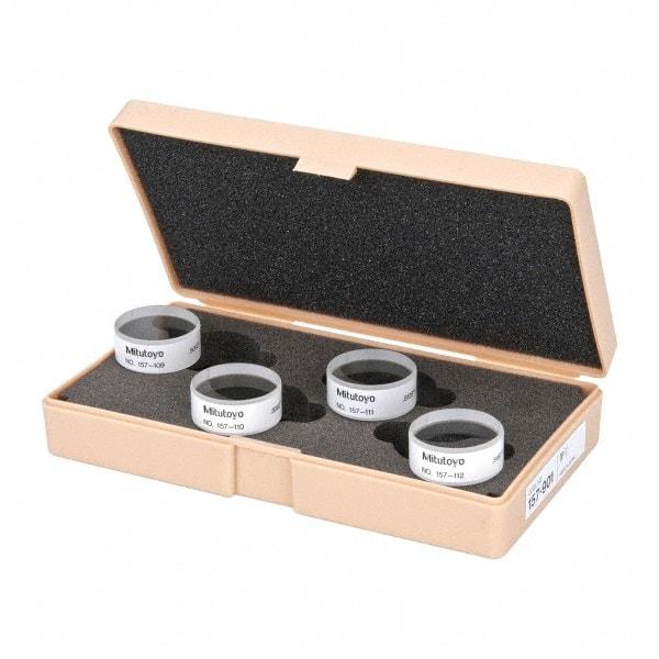 Mitutoyo - Micrometer Optical Parallels - 0 to 1mm, Use with Micrometers - Caliber Tooling