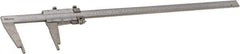 Mitutoyo - 0 to 24" Stainless Steel Vernier Caliper - 0.02mm Graduation, 100mm Jaw Depth, 0.002" Accuracy - Caliber Tooling