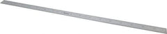 Mitutoyo - 18" Long, 1/100, 1/64, 1/32, 1/10" Graduation, Flexible Stainless Steel Rule - 5R Graduation Style, 3/4" Wide, Silver, Satin Chrome Finish - Caliber Tooling