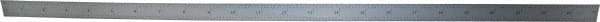 Mitutoyo - 24" Long, 1/100, 1/64, 1/50, 1/32" Graduation, Flexible Stainless Steel Rule - 16R Graduation Style, 3/4" Wide, Silver, Satin Chrome Finish - Caliber Tooling