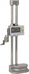 Mitutoyo - 12" Electronic Height Gage - 0.0005, 0.0002" (Switchable) Resolution, Accurate to 0.001", LCD Display, SPC Data Output - Caliber Tooling