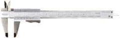 Mitutoyo - 0 to 8" Stainless Steel Vernier Caliper - 0.02mm Graduation, 50mm Jaw Depth, 0.03mm Accuracy - Caliber Tooling