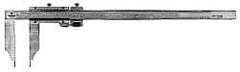 Mitutoyo - 0 to 30" Stainless Steel Vernier Caliper - 0.0010" Graduation, 200mm Jaw Depth, 0.004" Accuracy - Caliber Tooling