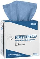 Kimtech - Dry Clean Room/Lab/Critical Task Wipes - Pop-Up, 16-3/4" x 8-3/4" Sheet Size, Blue - Caliber Tooling