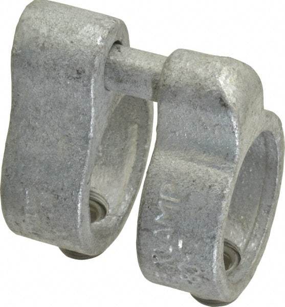 Kee - 1-1/4" Pipe, Malleable Iron Gate Hinge Fitting - Galvanized Finish - Caliber Tooling