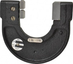 YPG - 1-1/2 to 1-3/4 Inch, Cast Iron 4x Frame Snap Gage - 0.001 Inch Graduation, Hardened Tool Steel Anvil - Caliber Tooling