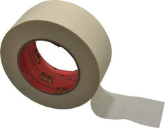 3M - 2" Wide x 60 Yd Long Tan Paper Masking Tape - Series 213, 6 mil Thick, 27 In/Lb Tensile Strength - Caliber Tooling