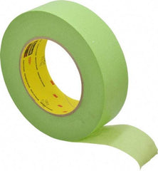 3M - 1-1/2" Wide x 60 Yd Long Green Paper Masking Tape - Series 401+/233+, 6.7 mil Thick, 25 In/Lb Tensile Strength - Caliber Tooling