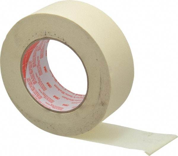 3M - 2" Wide x 60 Yd Long Tan Paper Masking Tape - Series 2364, 6.5 mil Thick, 24 In/Lb Tensile Strength - Caliber Tooling