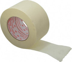 3M - 3" Wide x 60 Yd Long Tan Paper Masking Tape - Series 2364, 6.5 mil Thick, 24 In/Lb Tensile Strength - Caliber Tooling