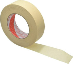 3M - 1-1/2" Wide x 60 Yd Long Tan Paper Masking Tape - Series 2380, 7.2 mil Thick, 28 In/Lb Tensile Strength - Caliber Tooling