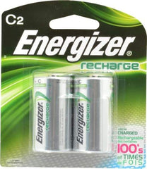 Energizer - Size C, NiMH, 2 Pack, Standard Battery - 1.2 Volts, Flat Terminal, ANSI Regulated - Caliber Tooling