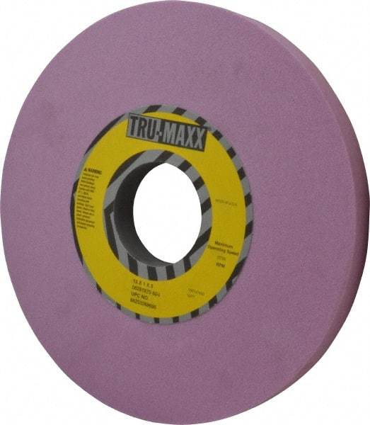 Tru-Maxx - 12" Diam x 3" Hole x 1" Thick, I Hardness, 60 Grit Surface Grinding Wheel - Aluminum Oxide, Type 1, Medium Grade, 2,705 Max RPM, Vitrified Bond, No Recess - Caliber Tooling