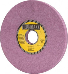 Tru-Maxx - 7" Diam x 1-1/4" Hole x 1/2" Thick, H Hardness, 60 Grit Surface Grinding Wheel - Aluminum Oxide, Type 1, Medium Grade, 3,600 Max RPM, Vitrified Bond, No Recess - Caliber Tooling