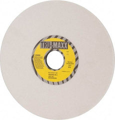 Tru-Maxx - 8" Diam x 1-1/4" Hole x 1/4" Thick, J Hardness, 80 Grit Surface Grinding Wheel - Aluminum Oxide, Type 1, Medium Grade, 3,600 Max RPM, Vitrified Bond, No Recess - Caliber Tooling