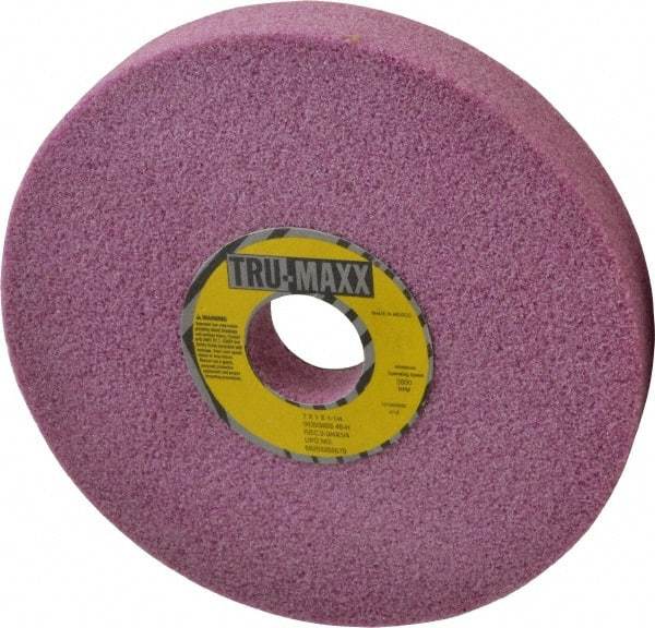 Tru-Maxx - 7" Diam x 1-1/4" Hole x 1" Thick, H Hardness, 46 Grit Surface Grinding Wheel - Aluminum Oxide, Type 5, Coarse Grade, 3,600 Max RPM, Vitrified Bond, One-Side Recess - Caliber Tooling