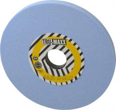 Tru-Maxx - 7" Diam x 1-1/4" Hole x 1/2" Thick, L Hardness, 80 Grit Surface Grinding Wheel - Ceramic, Type 1, Medium Grade, 3,600 Max RPM, Vitrified Bond, No Recess - Caliber Tooling