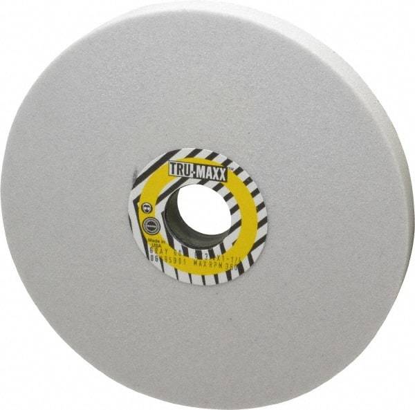 Tru-Maxx - 8" Diam x 1-1/4" Hole x 3/4" Thick, K Hardness, 60 Grit Surface Grinding Wheel - Aluminum Oxide, Type 1, Medium Grade, 3,600 Max RPM, Vitrified Bond, No Recess - Caliber Tooling