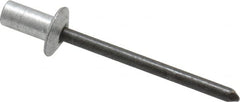 RivetKing - Size 62 Dome Head Aluminum Closed End Sealing Blind Rivet - Steel Mandrel, 0.02" to 1/8" Grip, 3/8" Head Diam, 0.192" to 0.196" Hole Diam, 0.406" Length Under Head, 3/16" Body Diam - Caliber Tooling