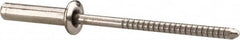 RivetKing - Size 46 Dome Head Stainless Steel Closed End Sealing Blind Rivet - Stainless Steel Mandrel, 0.313" to 3/8" Grip, 1/4" Head Diam, 0.129" to 0.133" Hole Diam, 0.61" Length Under Head, 1/8" Body Diam - Caliber Tooling