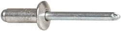 RivetKing - Size 86 Dome Head Aluminum Open End Blind Rivet - Steel Mandrel, 0.251" to 3/8" Grip, 1/2" Head Diam, 0.257" to 0.261" Hole Diam, 5/8" Length Under Head, 1/4" Body Diam - Caliber Tooling