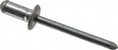 RivetKing - Size 82-84 Dome Head Aluminum Multi Grip Blind Rivet - Steel Mandrel, 0.062" to 1/4" Grip, 0.511" Head Diam, 0.257" to 0.261" Hole Diam, 0.472" Length Under Head, 1/4" Body Diam - Caliber Tooling