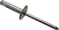 RivetKing - Size 0625 Large Flange Head Aluminum Tri Folding Blind Rivet - Aluminum Mandrel, 0.04" to 0.354" Grip, 0.55" Head Diam, 0.196" to 0.209" Hole Diam, 0.92" Length Under Head, 3/16" Body Diam - Caliber Tooling