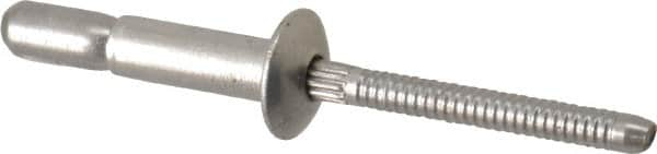 RivetKing - Size 67 Dome Head Stainless Steel Structural with Locking Stem Blind Rivet - Stainless Steel Mandrel, 0.214" to 0.437" Grip, 0.385" Head Diam, 0.194" to 0.204" Hole Diam, 0.572" Length Under Head, 3/16" Body Diam - Caliber Tooling