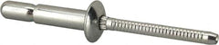 RivetKing - Size 67 Dome Head Steel Structural with Locking Stem Blind Rivet - Steel Mandrel, 0.214" to 0.437" Grip, 0.385" Head Diam, 0.194" to 0.204" Hole Diam, 0.572" Length Under Head, 3/16" Body Diam - Caliber Tooling