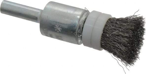 Anderson - 1/2" Brush Diam, Crimped, Flared End Brush - 1/4" Diam Shank, 20,000 Max RPM - Caliber Tooling