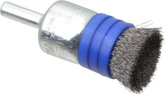 Anderson - 3/4" Brush Diam, Crimped, Flared End Brush - 1/4" Diam Shank, 20,000 Max RPM - Caliber Tooling