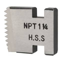 Florida Pneumatic - 1-1/4 - 11-1/2 NPT, Right Hand, High Speed Steel, Pipe Threader Die - Berkley 41000, Ridgid 12R, 00-R, 111-R, 0-R, 11-R, 30A, 31A Compatibility - Exact Industrial Supply