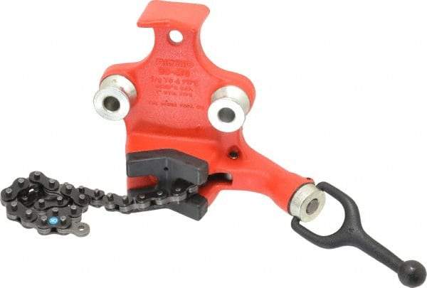 Ridgid - 1/2 to 4-1/2" Pipe Capacity, Manual Chain Vise - Bolt Down, Cast Iron, Model Number BC410P - Caliber Tooling