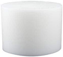 Made in USA - 6 Inch Diameter, 1 Inch Thick, Plastic Disc - White, PTFE Virgin - Caliber Tooling