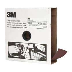 3M - 2" x 50 Yd 320 Grit Aluminum Oxide Cloth Roll - Extra Fine Grade, J Weighted Backing - Caliber Tooling