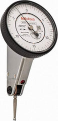 Mitutoyo - 0.06 Inch Range, 0.0005 Inch Dial Graduation, Horizontal Dial Test Indicator - 1.5748 Inch White Dial, 0-15-0 Dial Reading, Accurate to 0.0005 Inch - Caliber Tooling