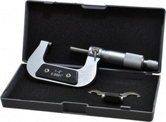 Value Collection - 1 to 2" Range, 0.0001" Graduation, Mechanical Outside Micrometer - Ratchet Stop Thimble - Caliber Tooling