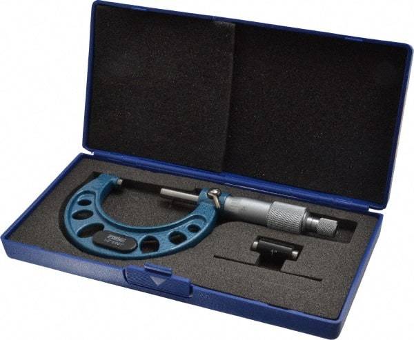 Fowler - 1 to 2" Range, 0.001" Graduation, Mechanical Outside Micrometer - Ratchet Stop Thimble, Accurate to 0.0001" - Caliber Tooling