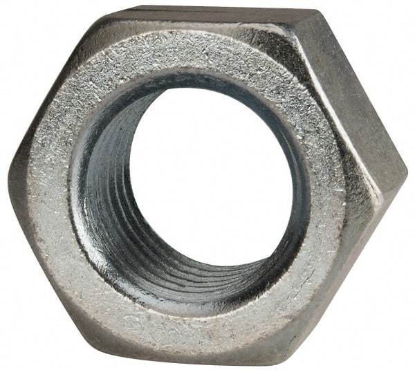 Value Collection - 1-3/4 - 5 UNC Steel Right Hand Hex Nut - 2-5/8" Across Flats, 1-1/2" High, Zinc Clear Finish - Caliber Tooling