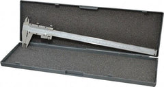 Value Collection - 0 to 12" Stainless Steel Vernier Caliper - 0.02mm Graduation, 3-15/16" Jaw Depth, 0.0016" Accuracy, Includes Depth, Inside Diameter, Outside Diameter, Step - Caliber Tooling