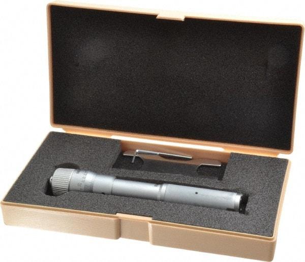 Mitutoyo - 0.8 to 1", Mechanical Inside Hole Micrometer - 0.0002" Graduation, 0.00015" Accuracy, Ratchet Stop Thimble - Caliber Tooling