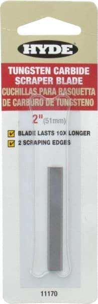 Hyde Tools - Solid Carbide 2-Edge Scraper Replacement Blade - 5-7/8" Blade Length x 2" Blade Width, For 10610 - Caliber Tooling