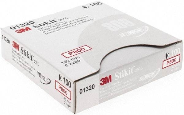 3M - Adhesive PSA Disc - Ultra Fine Grade, White, Film Backing, Flexible, Use with Random Orbital Sanders - Caliber Tooling