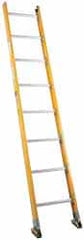 Made in USA - 10' High, Type IA Rating, Fiberglass Extension Ladder - Caliber Tooling