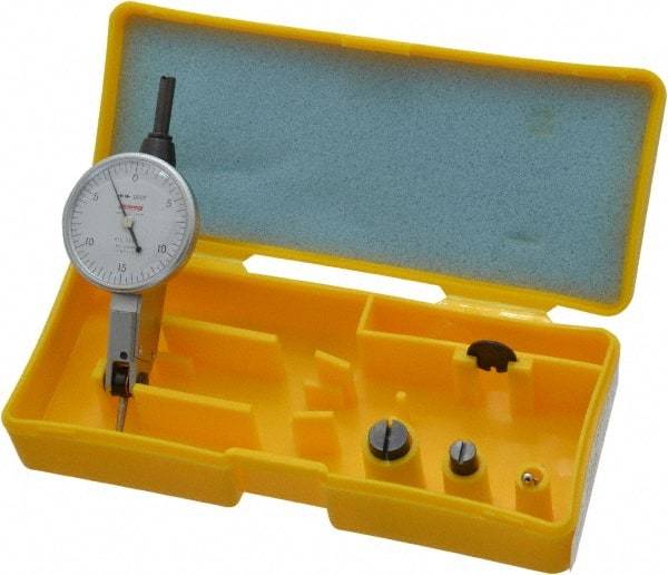 Peacock - 0.03 Inch Range, 0.0005 Inch Dial Graduation, Horizontal Dial Test Indicator - 1-3/8 Inch White Dial, 0-15-0 Dial Reading, Accurate to 0.0005 Inch - Caliber Tooling